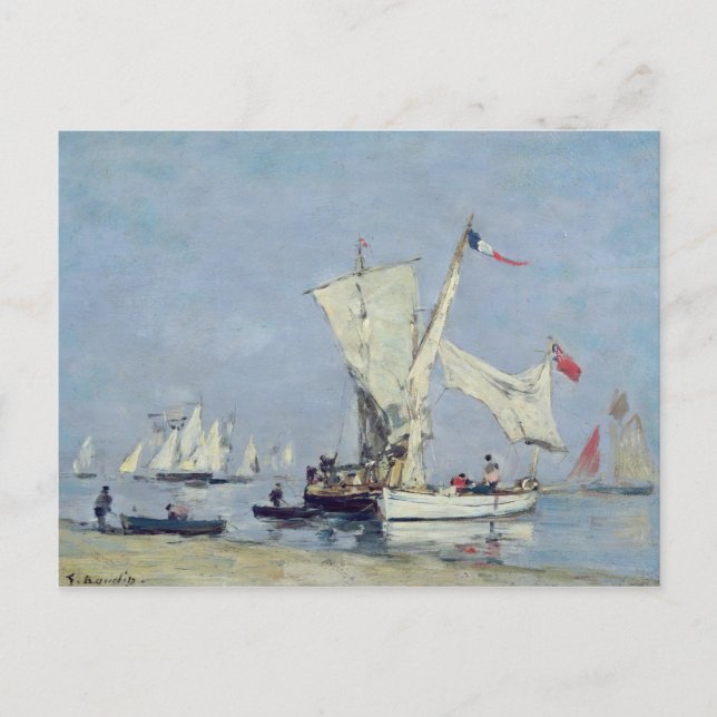 Segelboote, c.1869 postkarte (Vorderseite)