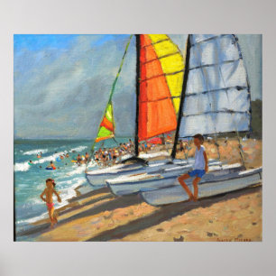 Segelboote Garrucha Spanien Poster