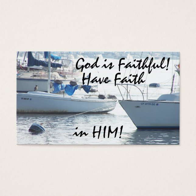 Segelboote Gott ist treu! Karte (Vorderseite)