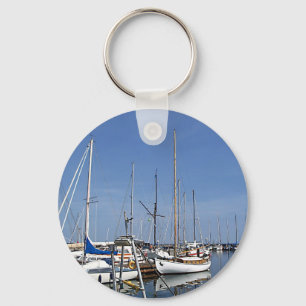 Segelboote im Hafen Schlüsselanhänger