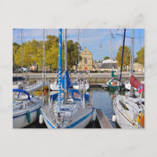 Segelboote im Hafen von Vannes in Frankreich Postkarte