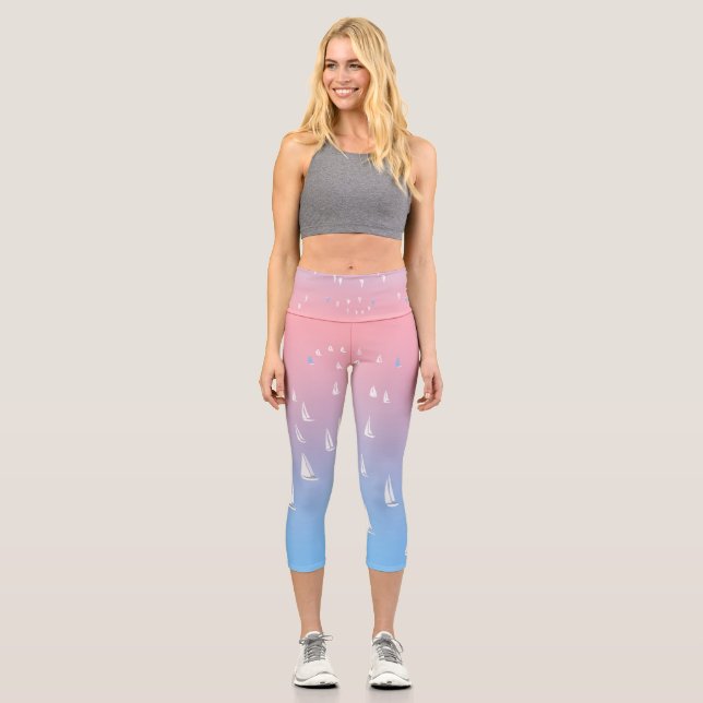 Segelboote im Meer Capri Leggings (Vorderseite)