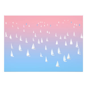 Segelboote im Meer Fotodruck