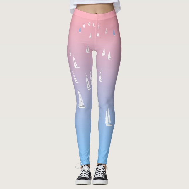 Segelboote im Meer Leggings (Vorderseite)