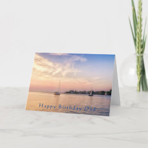Segelboote im Sunset Foto Custom Geburtstag Karte