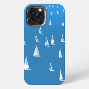 Segelboote im tiefblauen Meer - Regatta-Segelboote iPhone 13 Pro Max Hülle