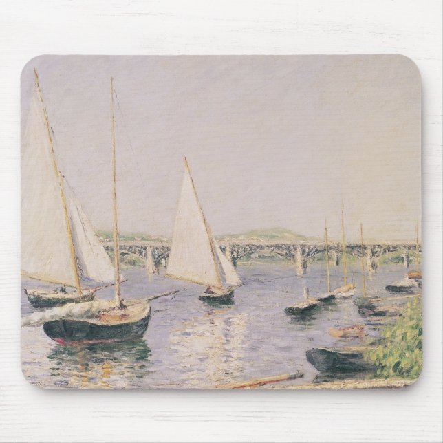 Segelboote in Argenteuil, c.1888 Mousepad (Vorne)