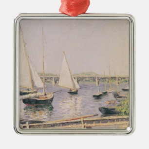 Segelboote in Argenteuil, c.1888 Silbernes Ornament