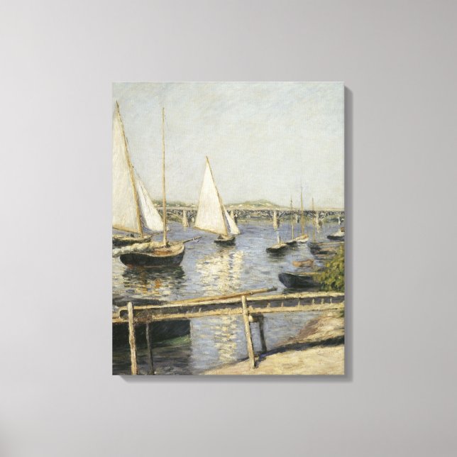 Segelboote in Argenteuil von Gustave Caillebotte Leinwanddruck (Vorderseite)