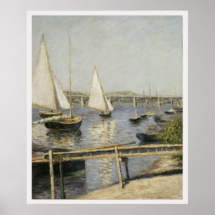 Segelboote in Argenteuil von Gustave Caillebotte Poster