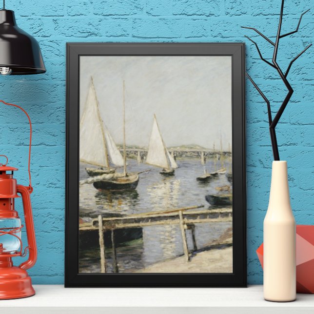 Segelboote in Argenteuil von Gustave Caillebotte Poster (Von Creator hochgeladen)