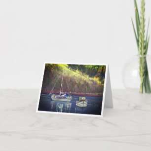 Segelboote in einer Bucht Karte