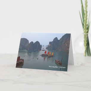 Segelboote in Ha Long Bay - Vietnam, Asien Karte