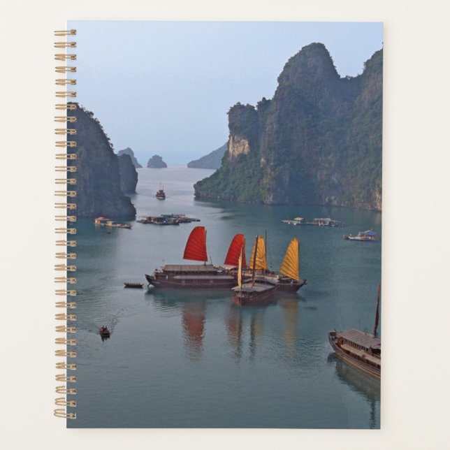 Segelboote in Ha Long Bay - Vietnam, Asien Planer (Vorderseite)
