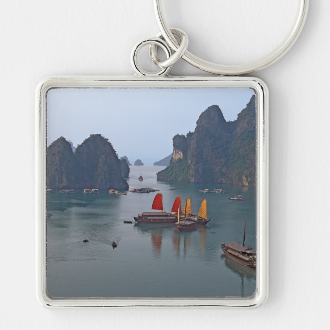 Segelboote in Ha Long Bay - Vietnam, Asien Schlüsselanhänger (Vorne)