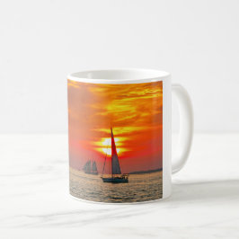 Segelboote in Key West, Florida, Sunset Tasse