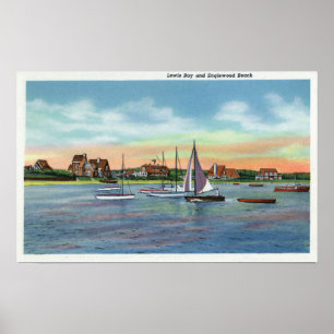 Segelboote in Lewis Bay, Englewood Beach View Poster