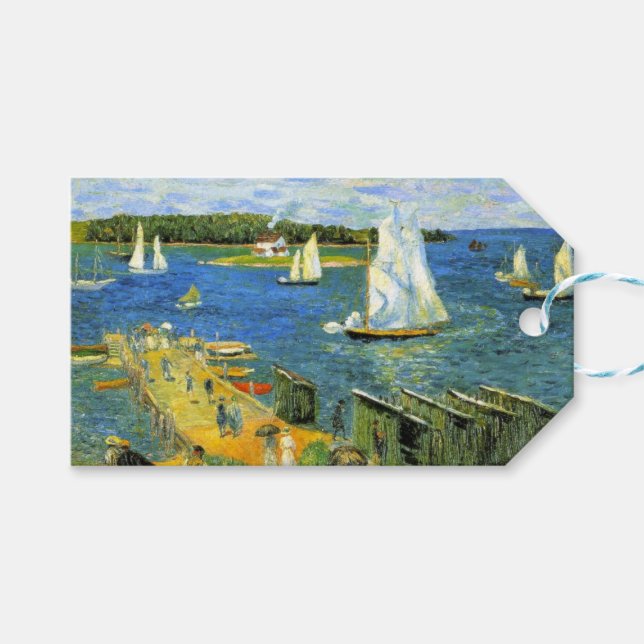 Segelboote in Mahone Bay in Kanada Geschenkanhänger (Vorderseite (Horizontal))
