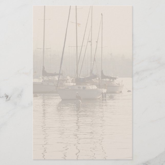 Segelboote in Marina Stationery Briefpapier (Vorderseite)