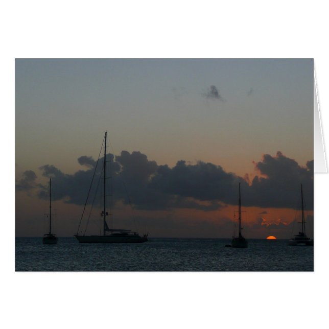 Segelboote in Sunset Tropical Seascape (Vorderseite (Horizontal))