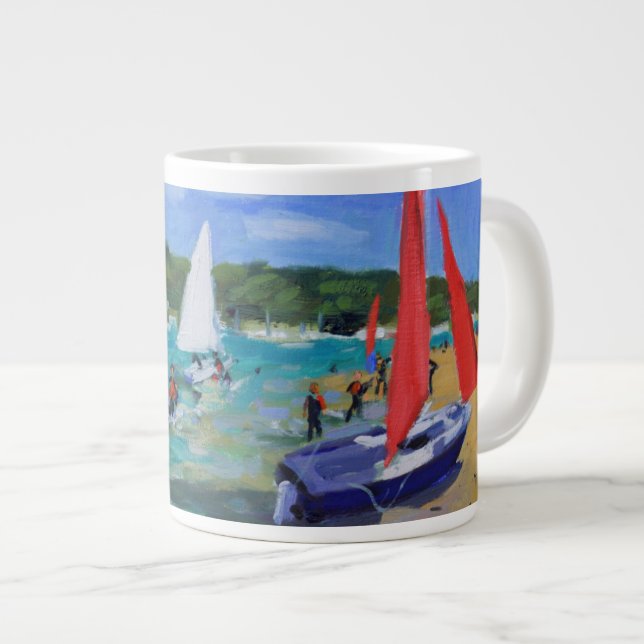 Segelboote Jumbo-Tasse (Vorderseite Rechts)