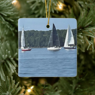 Segelboote Keramik-Ornament Keramikornament
