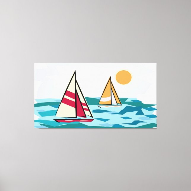 Segelboote Leinwanddruck (Vorderseite)