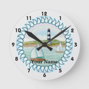 Segelboote Leuchtturm Uhr