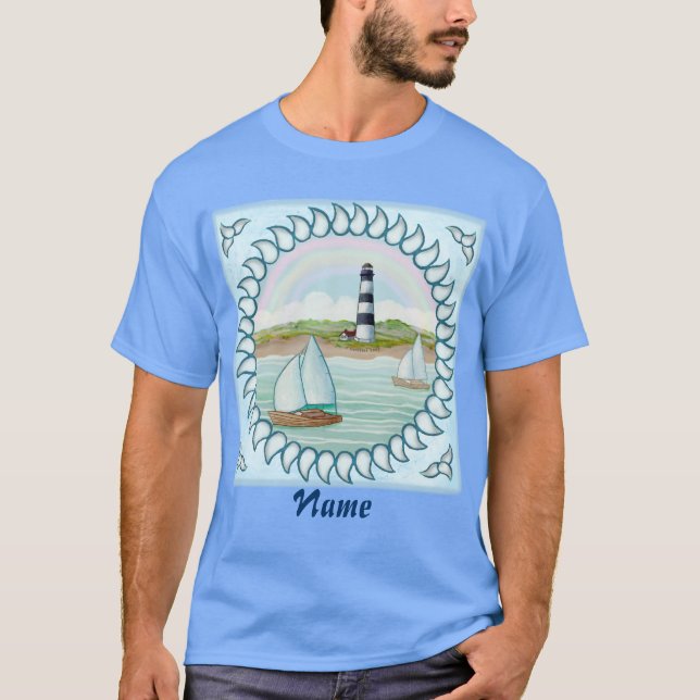 Segelboote Lighthouse T - Shirt (Vorderseite)