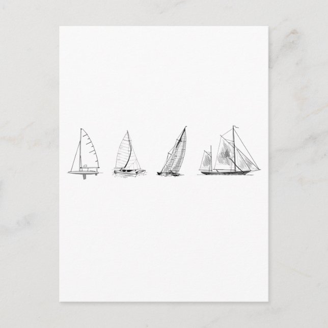 Segelboote-Logo Postkarte (Vorderseite)