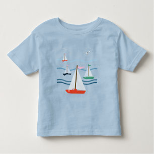 Segelboote, Möwen, Meereswellen Kleinkind T-shirt
