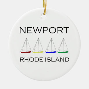 Segelboote Newports Rhode Island Keramik Ornament