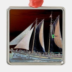 Segelboote Ornament Aus Metall