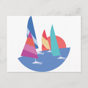 Segelboote Postkarte