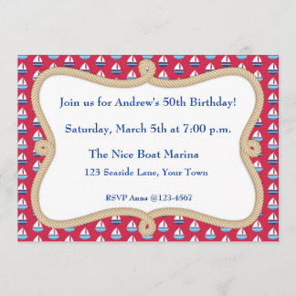 Segelboote, Seil-Rahmen, themenorientierte Einladung