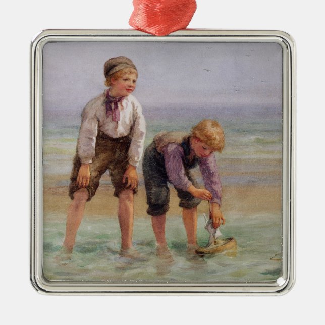 Segelboote Silbernes Ornament (Vorne)