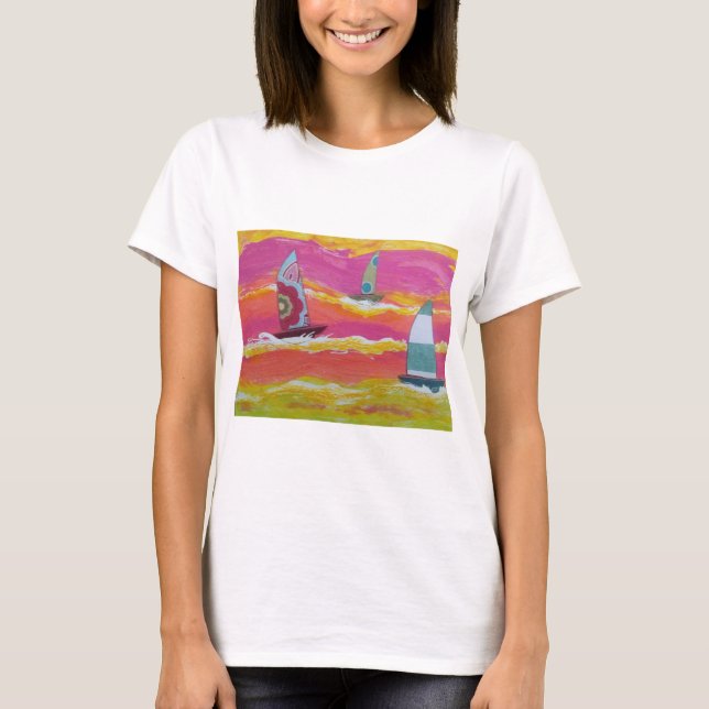 Segelboote T-Shirt (Vorderseite)