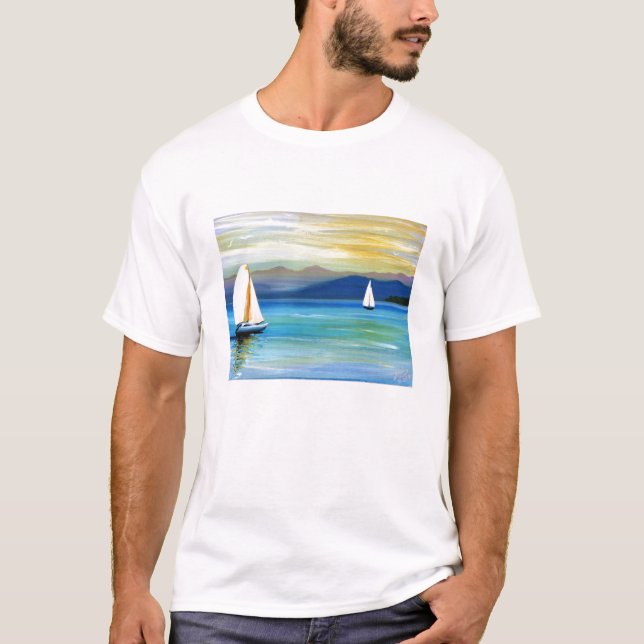 Segelboote T-Shirt (Vorderseite)