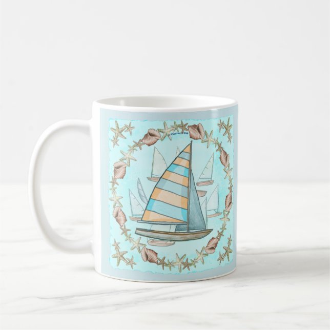 Segelboote-Tasse Kaffeetasse (Links)