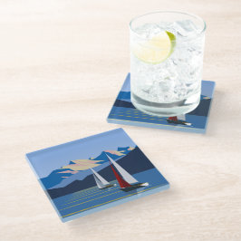 Segelboote und Foto Glasuntersetzer