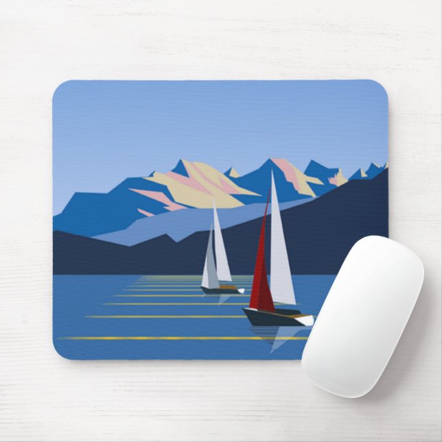 Segelboote und Foto Mousepad (Mit Mouse)