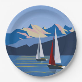 Segelboote und Foto Pappteller