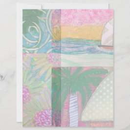 Segelboote und Palm Tree Scrapbook Paper