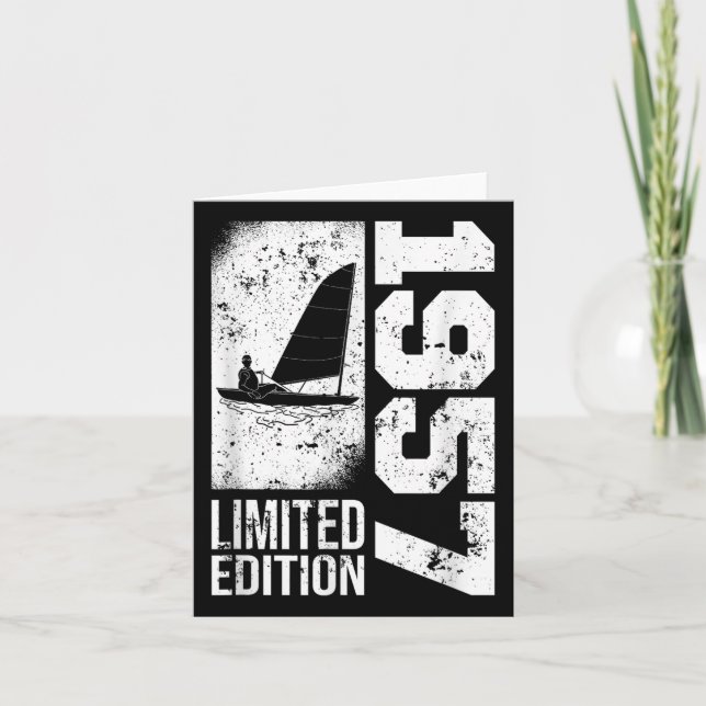 Segelboote Vintag 1957 Geburtstag Ding Karte (Vorderseite)