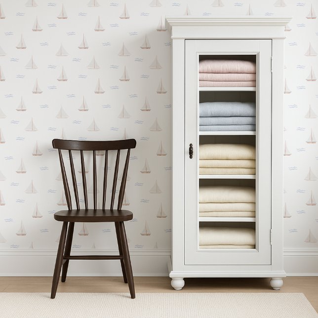 Segelboote Wasserfarbe Kinder | Kinderzimmer Tapete (Von Creator hochgeladen)