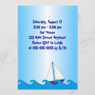 Segelboote zum Geburtstag Einladung