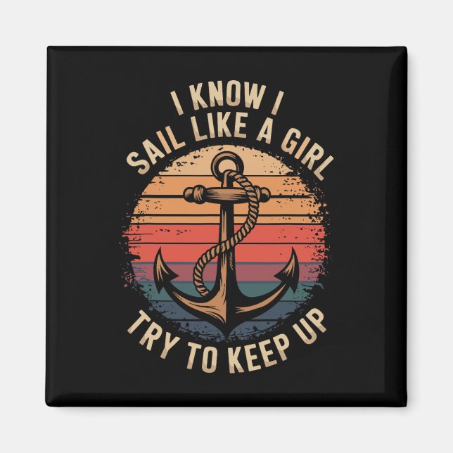 Segelbootkapitän und Segelbootsegler  Magnet (Vorne)