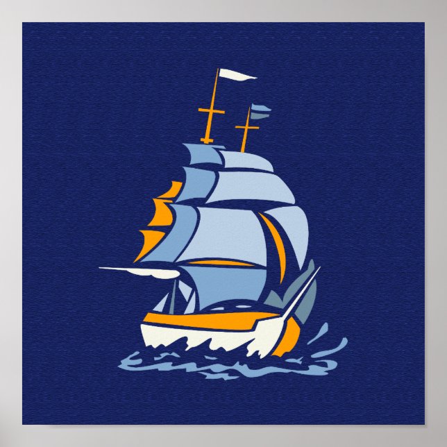 Segelbootplakat, kundenspezifisch poster (Vorne)