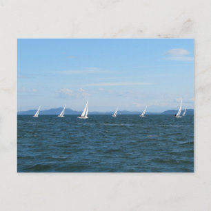 Segelbootrennen Postkarte