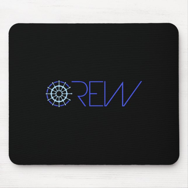Segelcrew Segelteam Schiff Lenkrad Text Mousepad (Vorne)